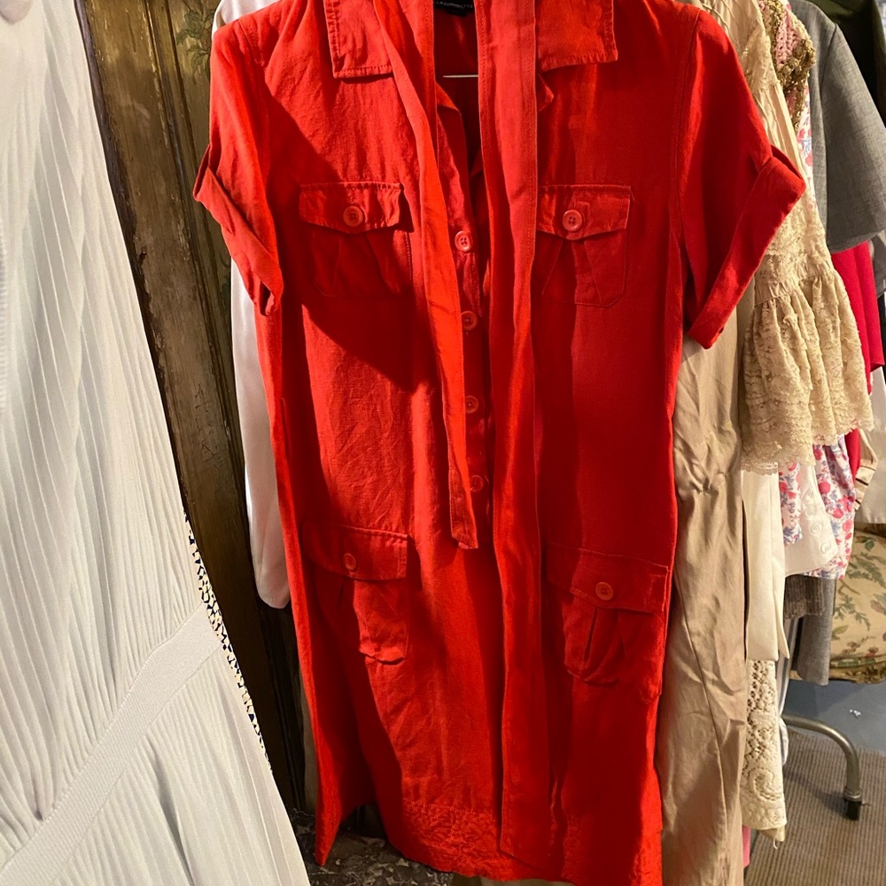 Banana republic red mini dress with sash